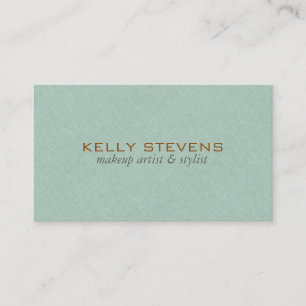 Simple Sage Green Faux Linen Texture Look Business Card