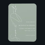 Simple Sage Green Modern Handwritten Script Magnet<br><div class="desc">Create your own simple and modern wedding save the date magnet with modern handwritten script typography and sage green colour design.</div>