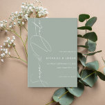 Simple Sage Green Modern Script Wedding Save The Date<br><div class="desc">Create your own simple and modern wedding save the date with modern handwritten script typography and sage green colour design.</div>