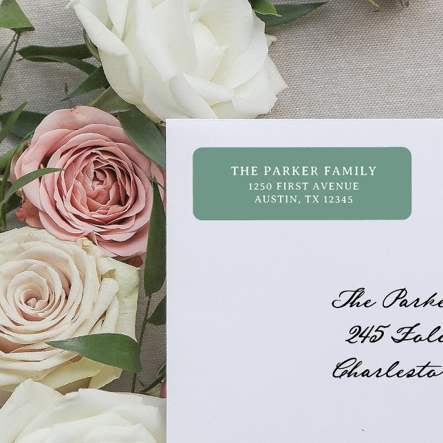 Simple Sage Green | Return Address Label (Creator Uploaded)