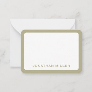 Simple Sage Green Typographic Name Rounded Corners Card