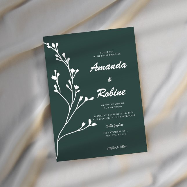 Simple Sage Green Wedding Invitation (Creator Uploaded)