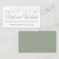 Simple Sage Green & White Elegant Wedding Website