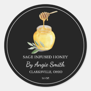 Simple Sage Infused Honey Label