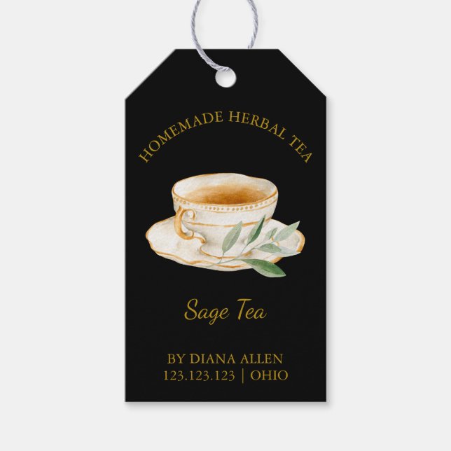 Simple Sage Tea Hang Tag  (Front)