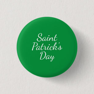 Simple Saint Patrick's Day Green 3 Cm Round Badge