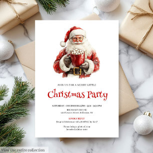 Simple Santa Claus Editable Christmas Office Card