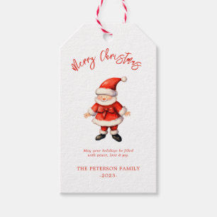 Simple Santa Clause Christmas Gift Tags
