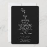 Simple Save the Date Champagne Tower Card<br><div class="desc">Save the Date with this contemporary editable wedding announcement.</div>