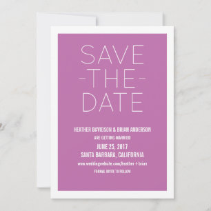 Simple Save the Date Invite, Fuchsia Invitation