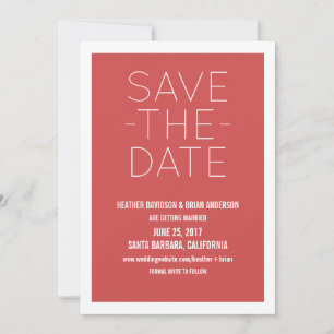 Simple Save the Date Invite, Red