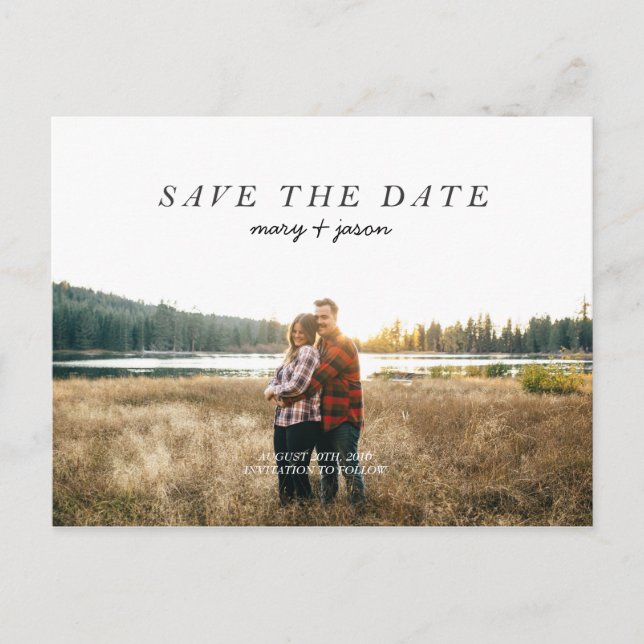 Simple Save the Date Postcard (Front)