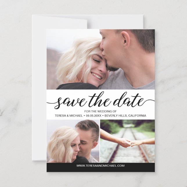 Simple Save the Date Wedding Announcement (Front)