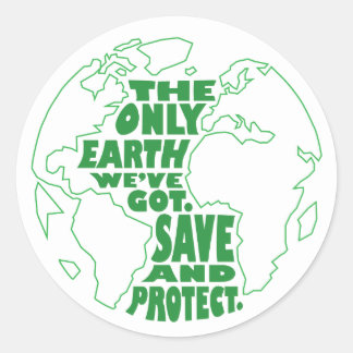 Simple Save the Earth Sticker