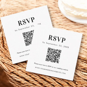 Simple Scan QR code RSVP Bold Wedding Insert