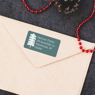 Simple Scandinavian Christmas Tree  Label