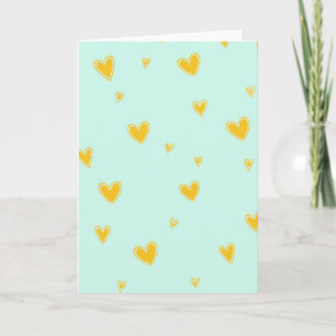 Simple Scattered Hearts Card