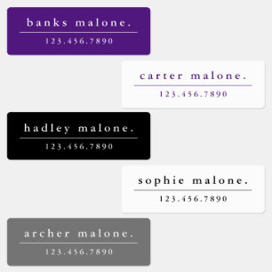 Simple School Colours Kids Waterproof Name