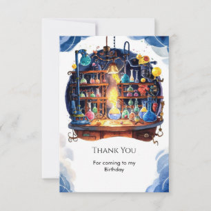 Simple Science Fun Scientist Birthday Thank You Card