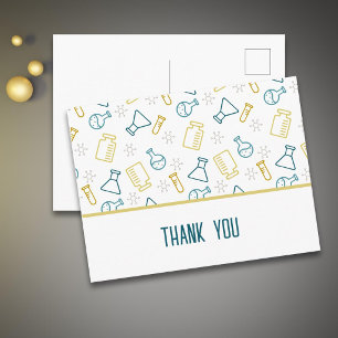 Simple Scientific Laboratory Equipment Thank You Postcard