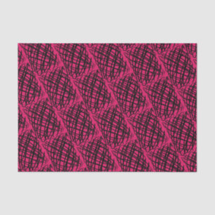 Simple Scribble Black Angled Ruby Tissue Paper