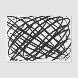Simple Scribble Black Tissue Paper