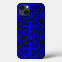 Simple Scribble | Mirror Tiling | Blue |