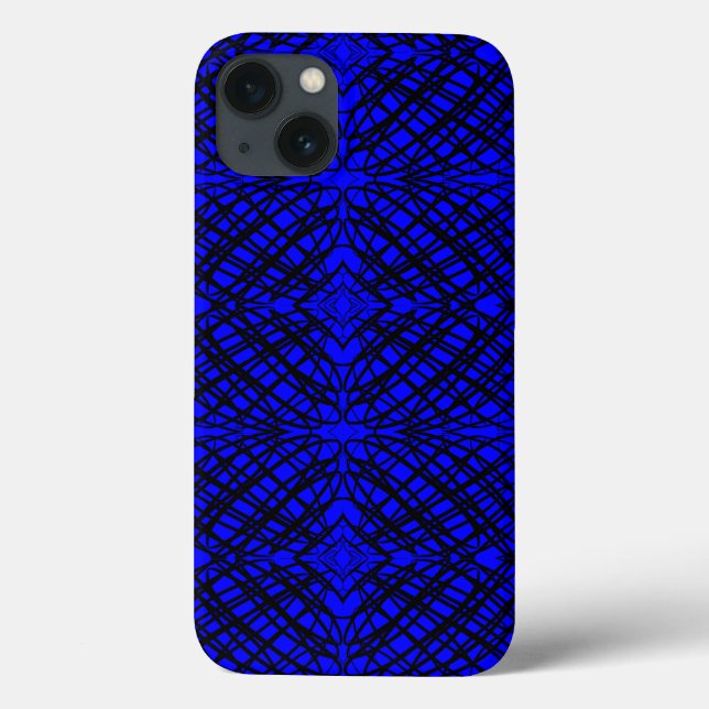 Simple Scribble | Mirror Tiling | Blue | Case-Mate iPhone Case (Back)