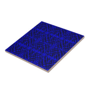 Simple Scribble   Mirror Tiling   Blue   Ceramic Tile