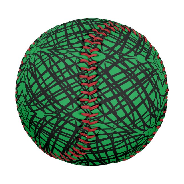 Simple Scribble | Mirror Tiling | Green | Baseball (Angled)