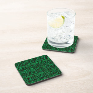 Simple Scribble   Mirror Tiling   Green   Coaster