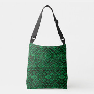 Simple Scribble   Mirror Tiling   Green   Crossbody Bag