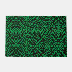 Simple Scribble Mirror Tiling Green Doormat