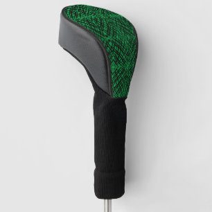 Simple Scribble Mirror Tiling Green Driver Golf Head Cover