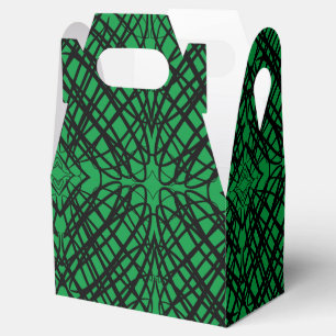 Simple Scribble Mirror Tiling Green Favour Box