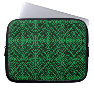 Simple Scribble   Mirror Tiling   Green   Laptop Sleeve