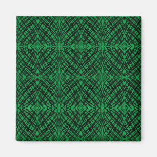 Simple Scribble   Mirror Tiling   Green   Office Magnet