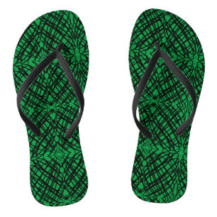 Simple Scribble Mirror Tiling Green Thongs
