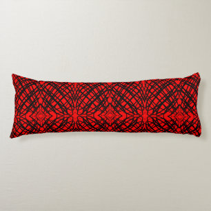 Simple Scribble   Mirror Tiling   Red   Body Cushion