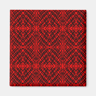 Simple Scribble   Mirror Tiling   Red   Office Magnet