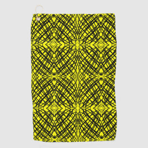 Simple Scribble   Mirror Tiling   Yellow   Golf Towel