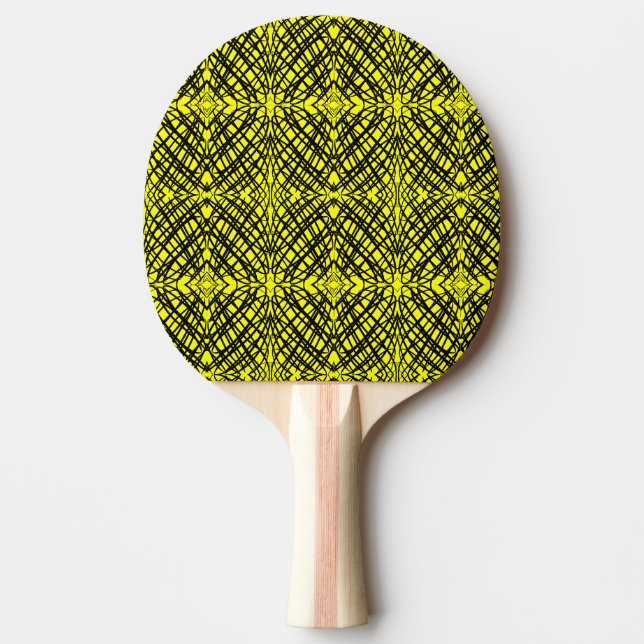 Simple Scribble | Mirror Tiling | Yellow | Ping Pong Paddle (Front)