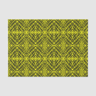 Simple Scribble Mirror Tiling Yellow Tissue Paper