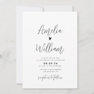 simple script all in one QR code wedding Invitation
