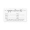 Simple Script Appointment Card - Black & White