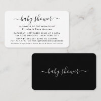 Simple Script - Baby Shower Ticket Invitation