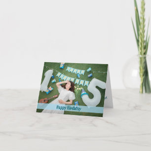 Simple Script Birthday Photo Greeting Card