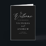 Simple Script Black Formal Wedding Program<br><div class="desc">Make your wedding ceremony even more memorable with our customisable wedding program booklet, featuring simple typography and elegant calligraphy. Designed to showcase the details of your special day, this booklet can be personalised with your ceremony schedule, wedding party, and other important information. The clean, modern typography paired with the timeless...</div>