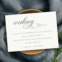 Simple Script Black & White Wedding Wishing Well