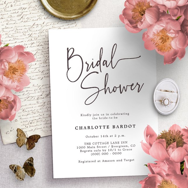 Simple Script Bridal Shower Invitation (Creator Uploaded)